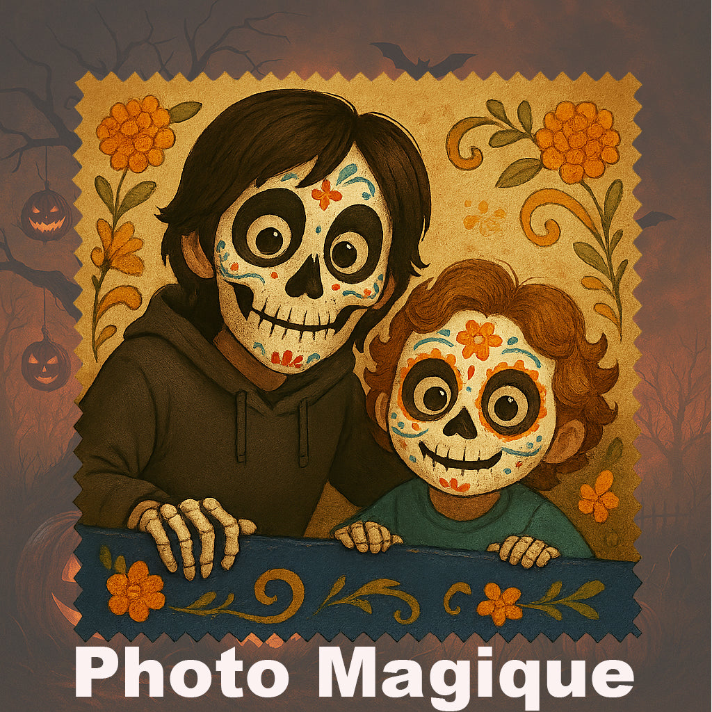 Chiffon microfibre personnalisé pour lunettes avec motif Halloween, idéal pour nettoyer les verres tout en offrant un accessoire original et festif.