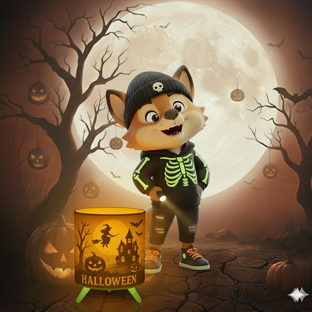 Lampe Halloween en kit avec motif citrouille, personnalisable et parfaite pour une décoration lumineuse originale.