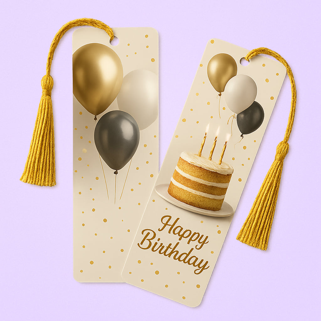 Marque-page anniversaire personnalisé, cadeau pratique et original pour lecteur.