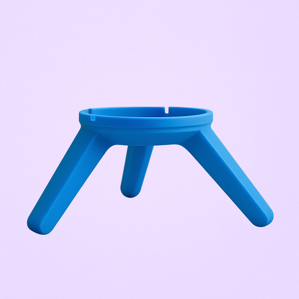 Pied Elania bleu, support solide et élégant, parfait pour lampes ou décorations personnalisées.