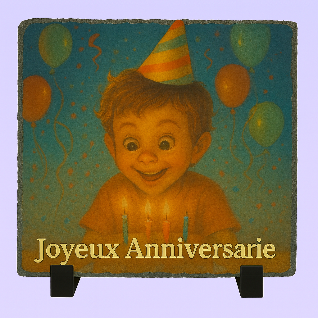 Ardoise sublimée personnalisable, parfaite comme cadeau original et élégant.
