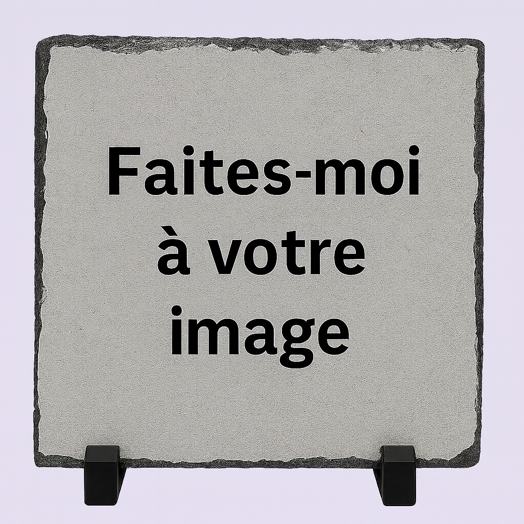 Ardoise sublimée avec photo personnalisée, décoration originale et souvenir unique.