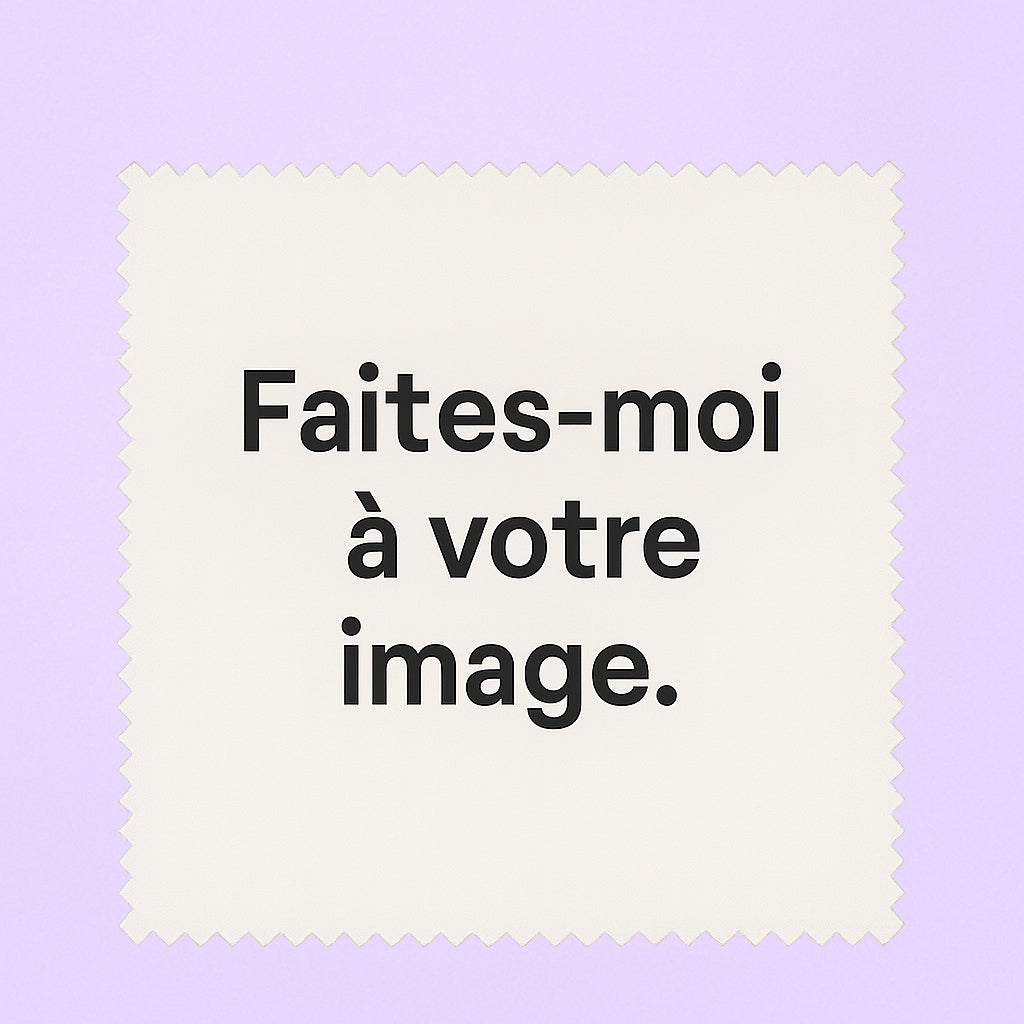 Chiffon pour lunettes personnalisé “Faites-moi à votre image”, en microfibre douce, avec photo ou prénom pour un cadeau unique.