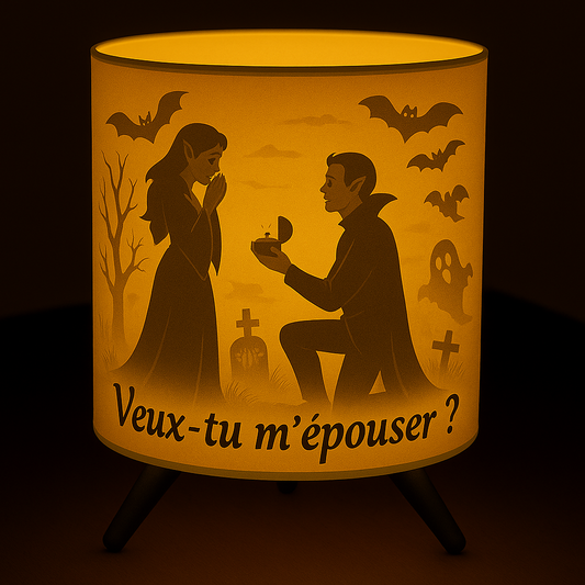 Kit lampe Halloween, cadeau personnalisé et original pour illuminer la décoration festive.