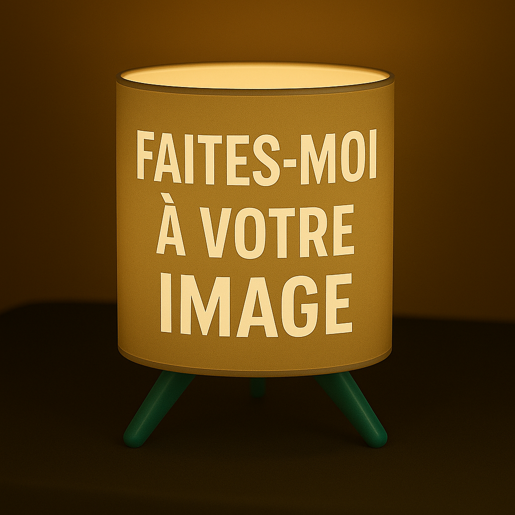 Kit lampe complète personnalisable avec abat-jour interchangeable, fabrication française.