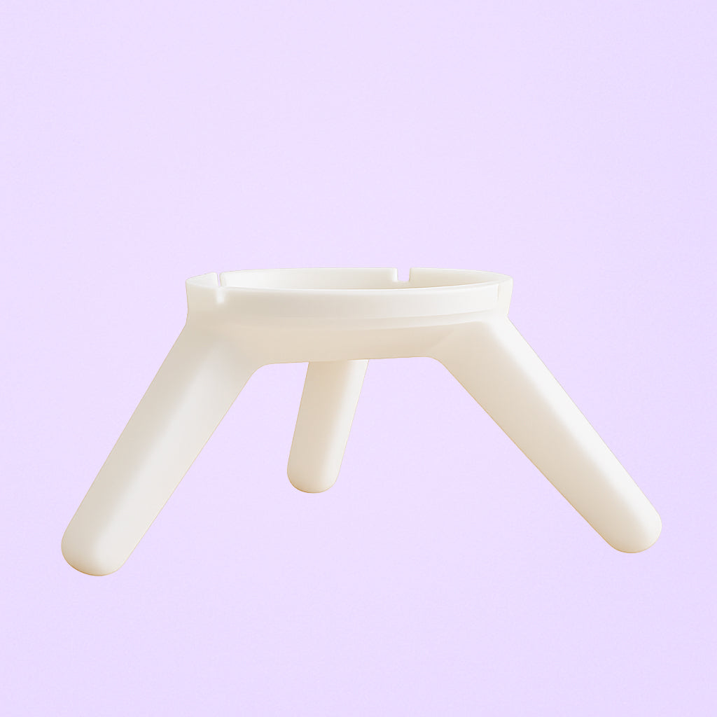 Pied Elania blanc, support élégant et solide, idéal pour lampes ou décorations personnalisées.