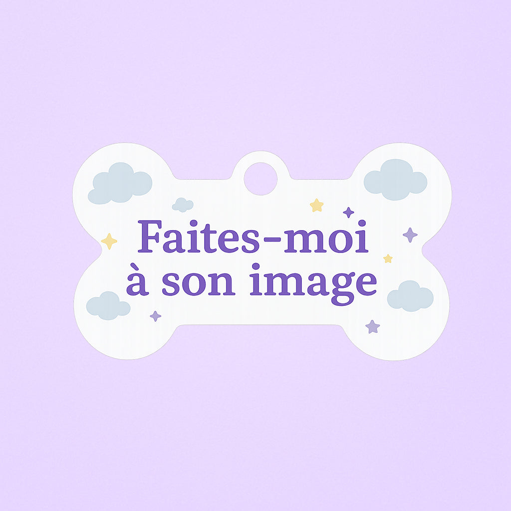 Plaque d’identification pour chien personnalisée avec prénom, pratique et sécurisante.