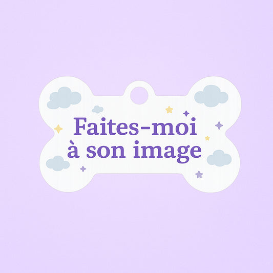 Plaque d’identification pour chien personnalisée avec prénom, pratique et sécurisante.