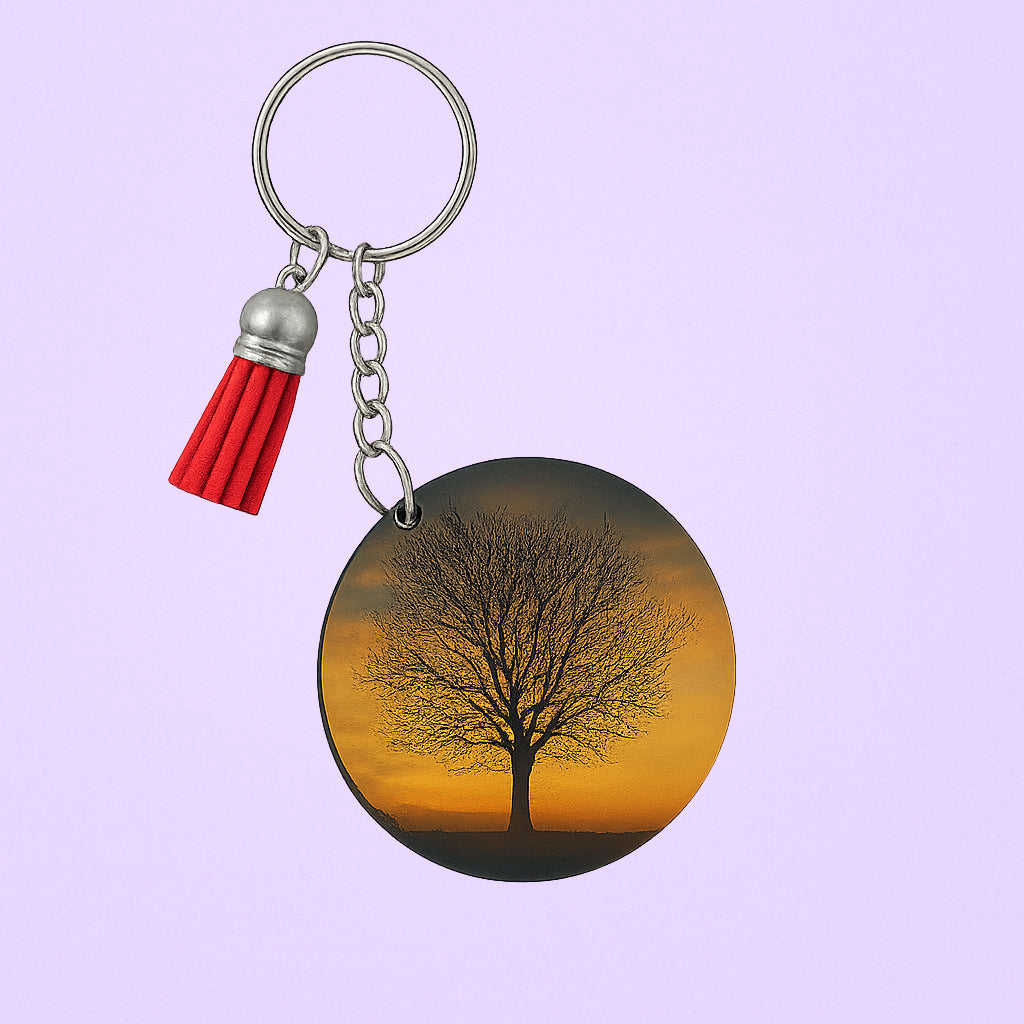 Porte-clé rond personnalisé avec prénom ou photo, accessoire unique et pratique, idéal comme cadeau original.