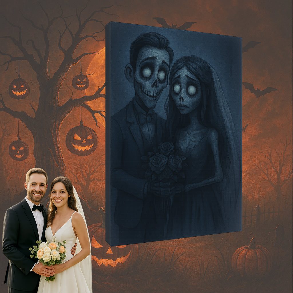 Tableau de décoration Halloween avec motifs citrouille et fantôme, idéal pour créer une ambiance festive et originale
