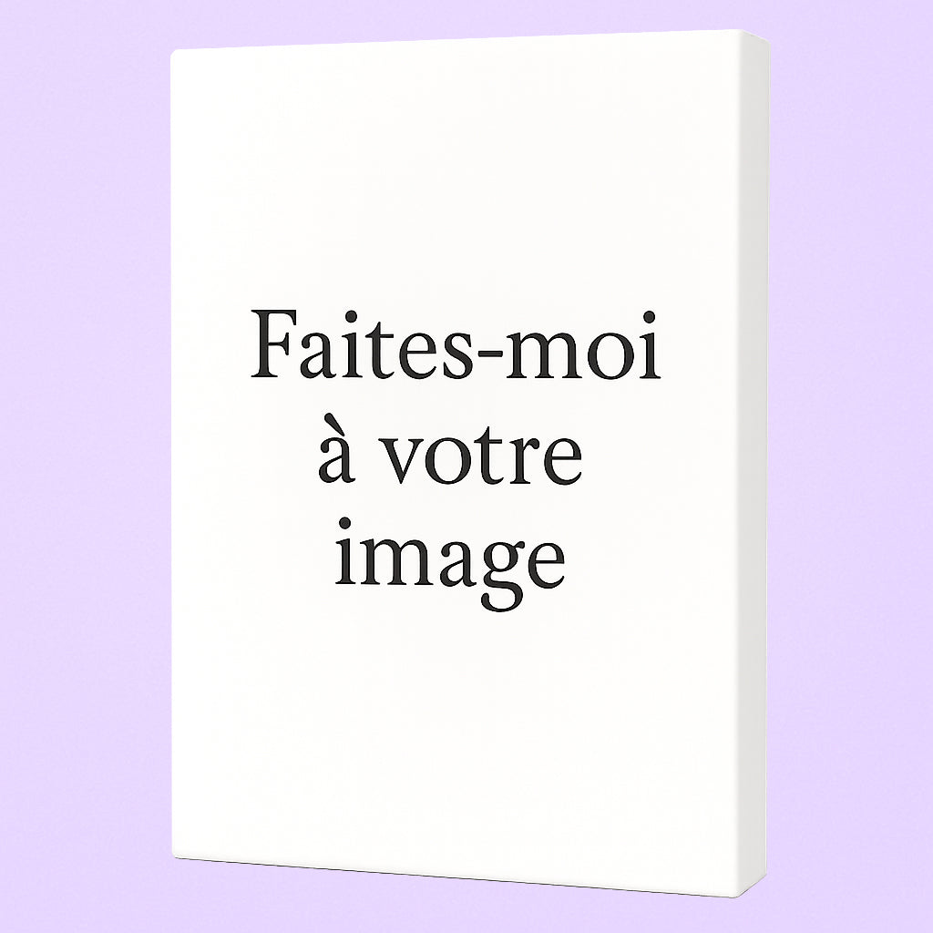 Tableau UVDTF personnalisable “Faites-moi à votre image”, création unique avec photo ou design sur mesure.