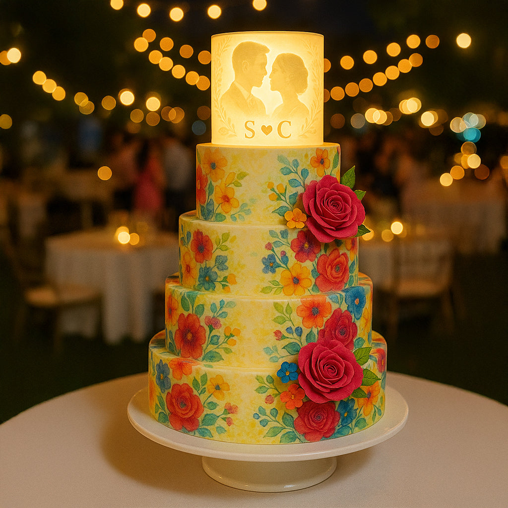 Lampe 3D Hinels spéciale gâteau – Personnalisée, LED RVB & télécommande