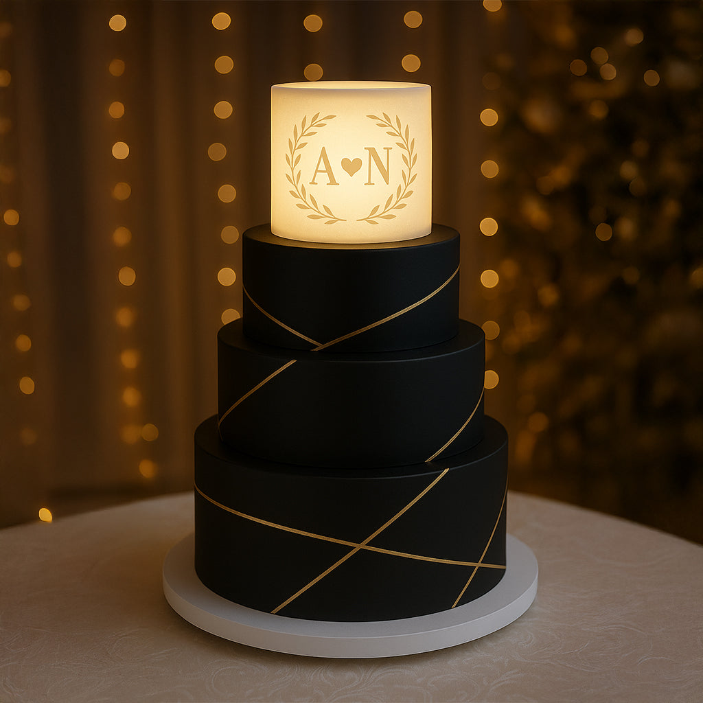 Lampe 3D Hinels spéciale gâteau – Personnalisée, LED RVB & télécommande